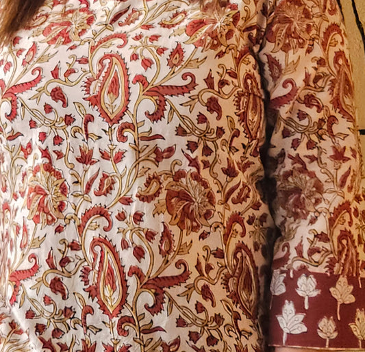 COTTON HANDBLOCK PRINT TOP