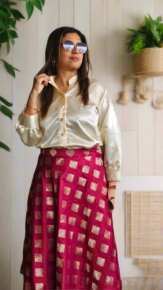 Jharokha Brocade Skirt