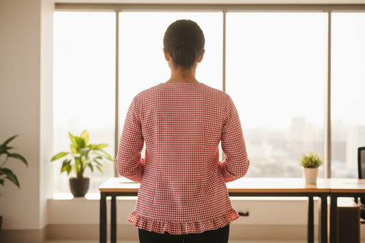 Rose Gingham Checks Shirt