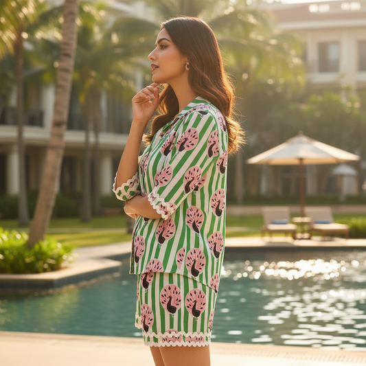 Blush Peacock Co-ord Set