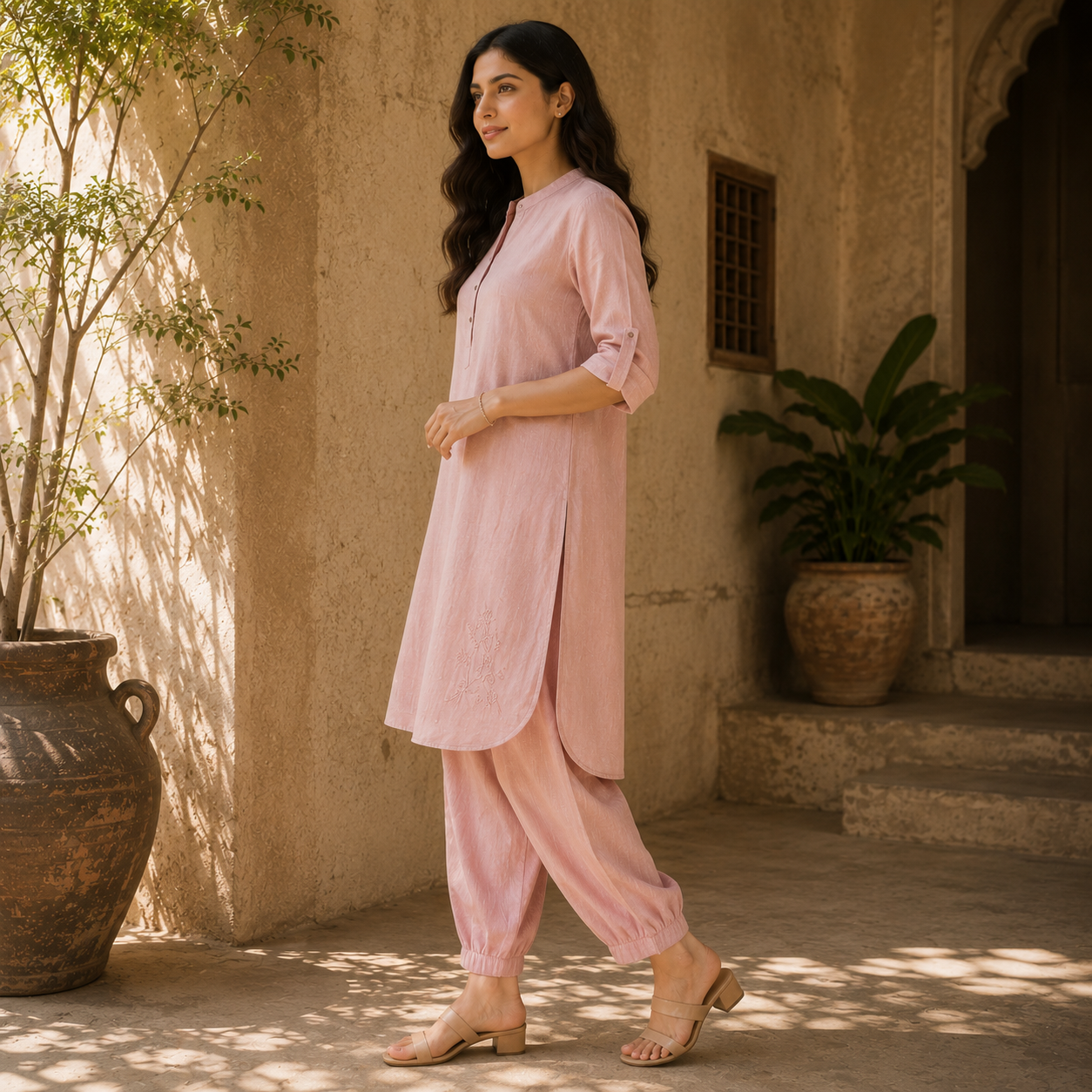 Dusty Rose Kurta Set