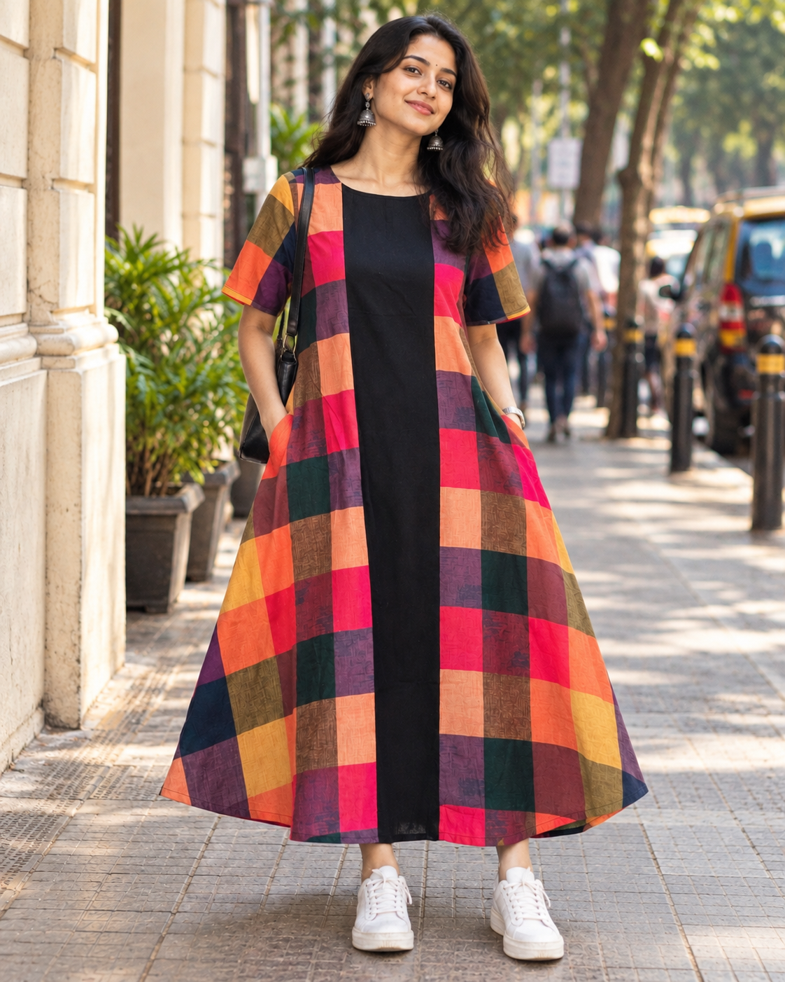 Mosaic Muse A-Line Dress