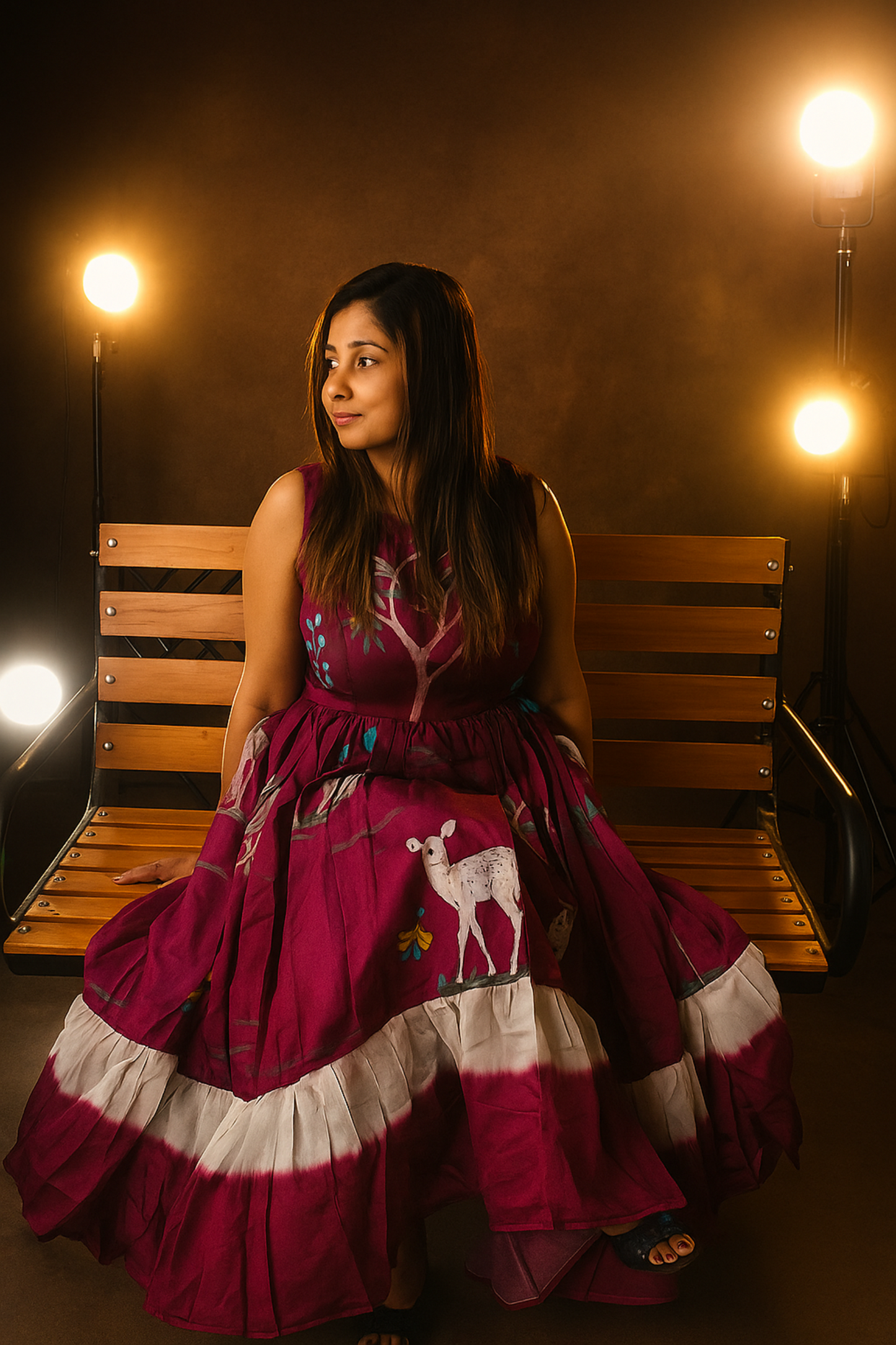 Long Magenta dress