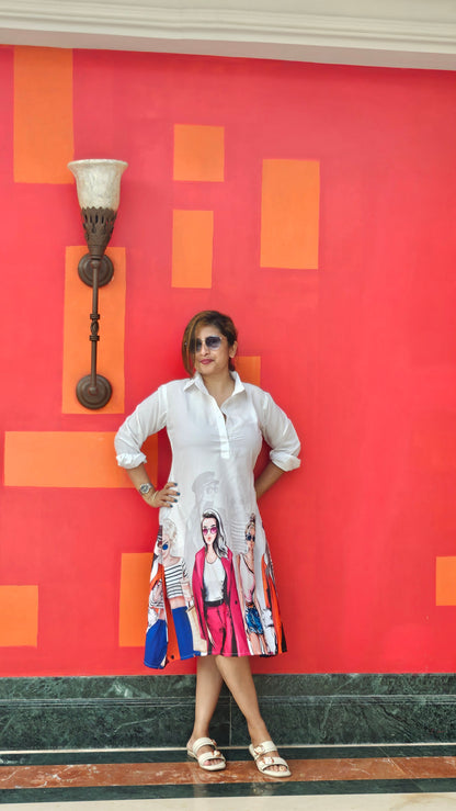 Smooth korean midi dress