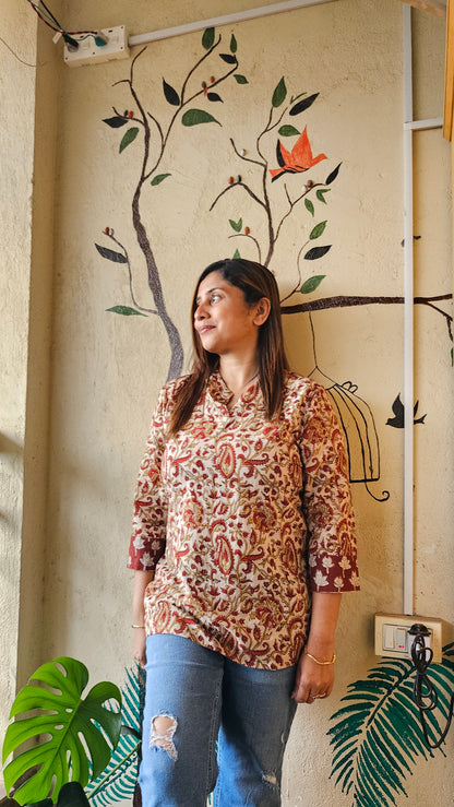 COTTON HANDBLOCK PRINT TOP