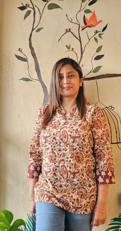 COTTON HANDBLOCK PRINT TOP