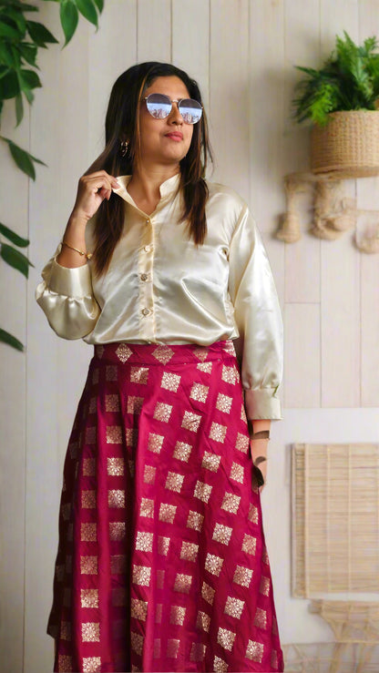 Jharokha Brocade Skirt