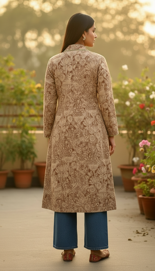 Long kalamkari jacket