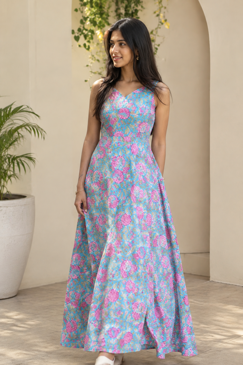 Rosewood Flared Maxi Dress