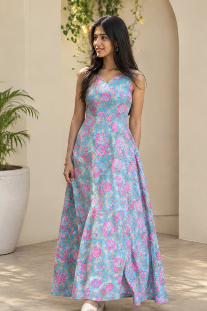 Rosewood Flared Maxi Dress