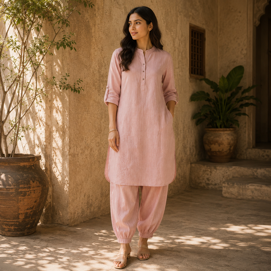 Dusty Rose Kurta Set