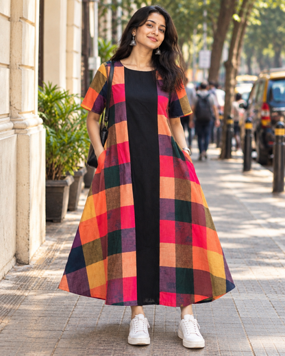 Mosaic Muse A-Line Dress