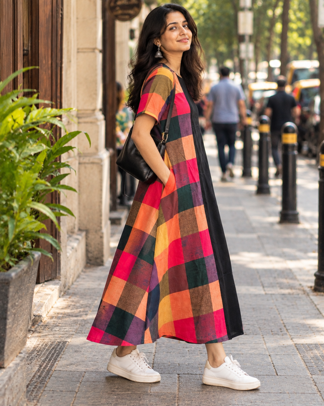 Mosaic Muse A-Line Dress