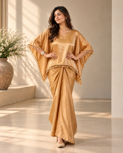 Sunehri Drape  Coord set