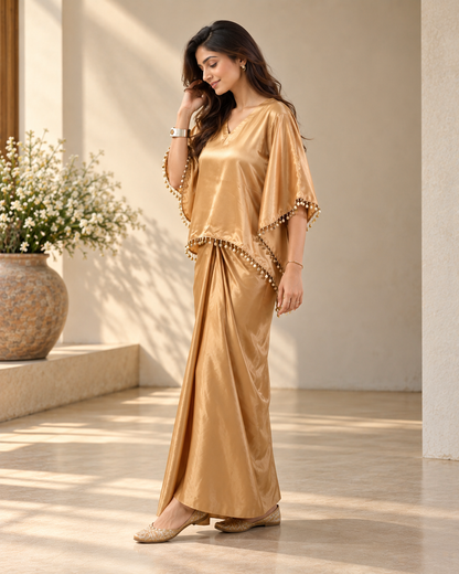 Sunehri Drape  Coord set