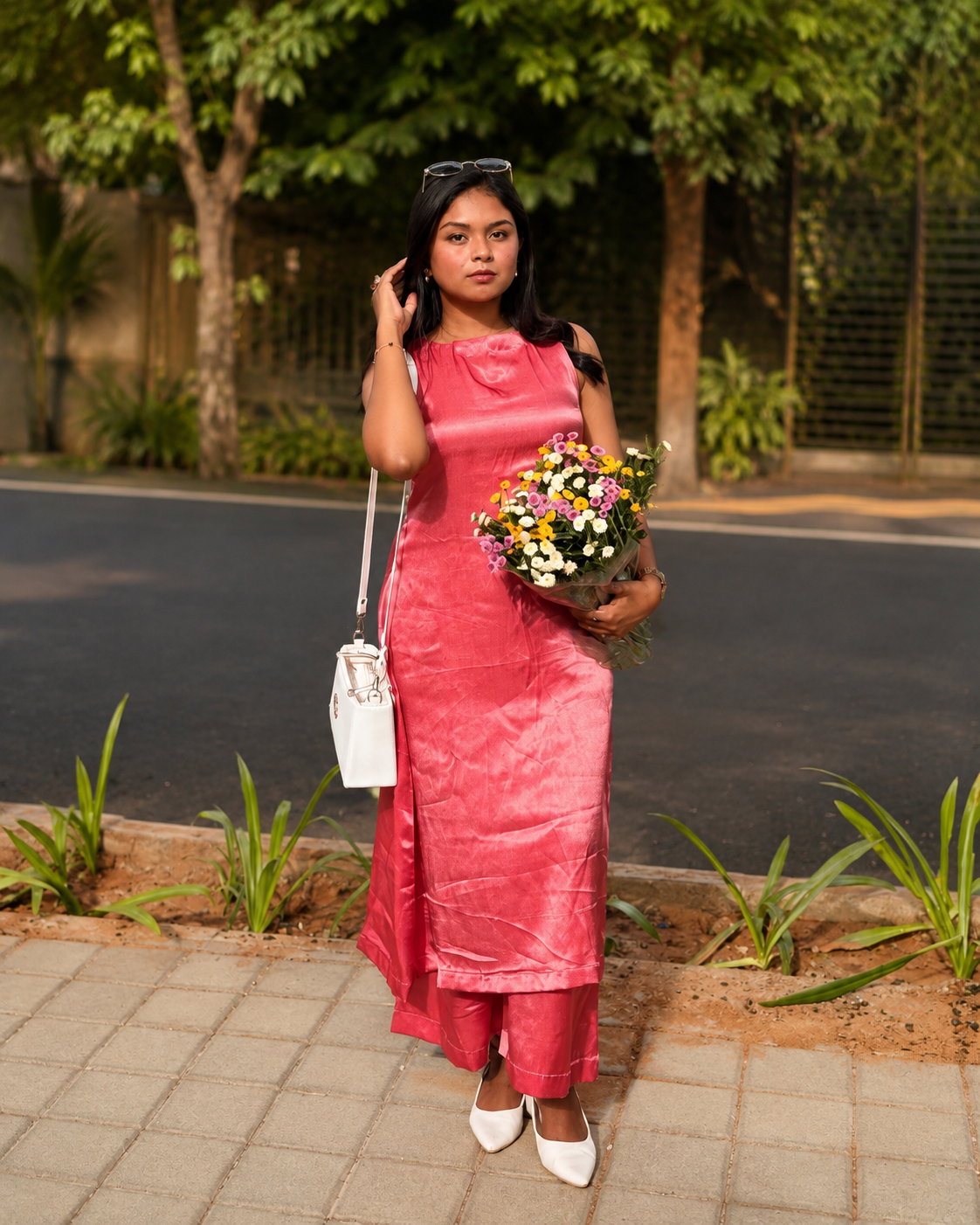 Rose Glow Silk Co-ord