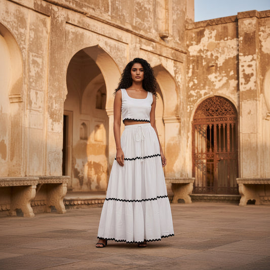 White Santorini Breeze Coord Set