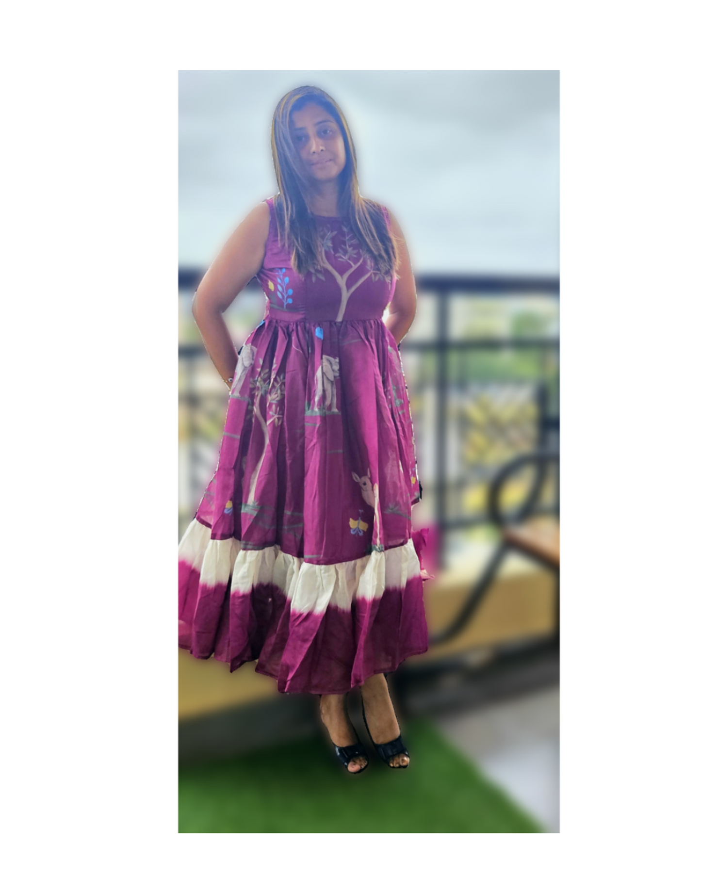 Long Magenta dress