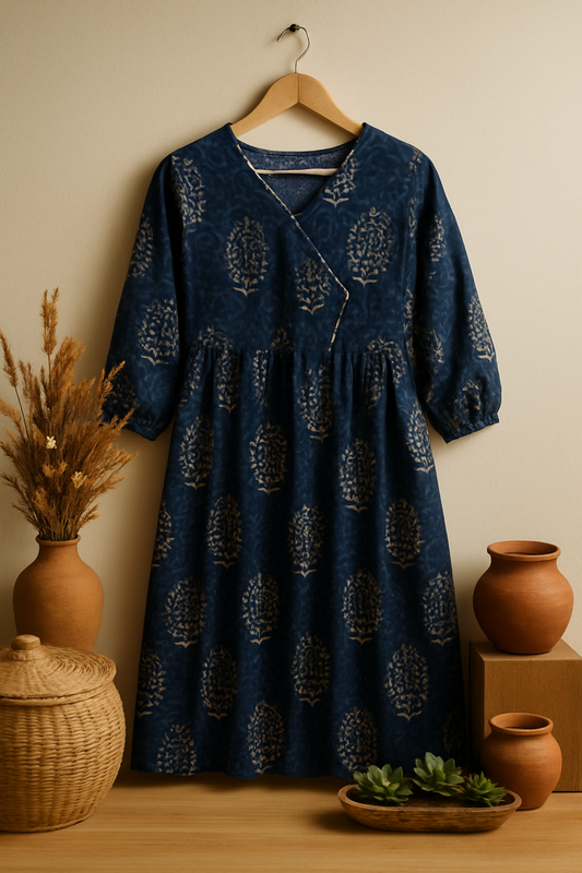 Bagru hand block print  dress
