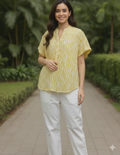 Shibori bloom shirt